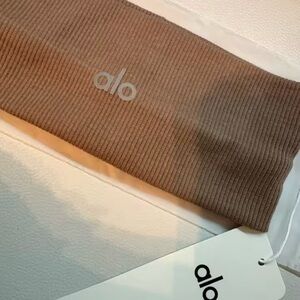 ALO Yoga Taupe Ribbed Headband